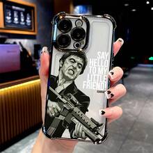 El estuche  es compatible con modelos de  17,16, 15, 14, 13, 12, 11 Pro Max, X, XR, XS Max, 8 y 7 Plus, con un respaldo trasero transparente y suave para proteger contra caídas. - Negro - Ver 2