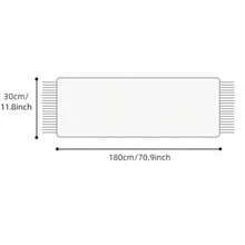 1条秋冬新款情侣英伦风格子流苏窄款保暖围巾，时尚街头轻盈仿羊绒高品质柔软舒适披肩，适合日常使用，尺寸：30厘米*180厘米（购买前请查看产品尺寸详情） - 卡其色 - 查看 4