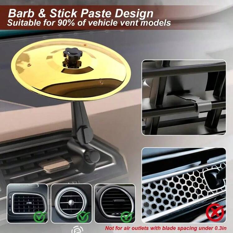 10-in-1 Mini Metall Trommel Glocken Auto Dekoration, Lustiges Geschenk für Musikliebhaber und Fahrer, geeignet für alle Fahrzeugmodelle - Auto-Crash-Becken - Übersicht 4