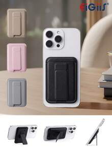 EIGIIS 1 件适用于 的二合一磁性卡夹钱包，轻质磁性手机钱包支架，可调节皮革磁性卡夹适用于 16/15/14/13 系列等，可容纳 3 张卡，简约纤薄的磁性卡夹，送给朋友家人的完美礼物 - 多色-2 - 查看 3