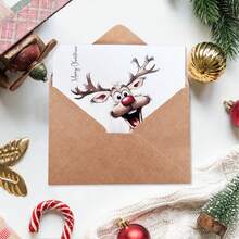 12张WhimsyWorks奇趣圣诞贺卡，含信封 - 多种节日主题设计，适合送给家人、朋友和同事 - 内页空白，可书写个人祝福 - 也适用于新年、祝贺和感谢等场合 - 彩色 - 查看 4