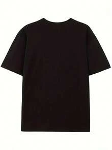 1pc Camiseta Gráfica de Navidad Divertida para Hombre - Dicho "Más Probablemente Será Confundido con un Elfo" con Estampado de Zapatos de Elfo y Copos de Nieve, 100% Algodón Cuello Redondo, Tejido de Punto Ligeramente Elástico, Atuendo Casual de Fiesta para Todas las Estaciones (Tallas S-XXXL) - Negro - Ver 3