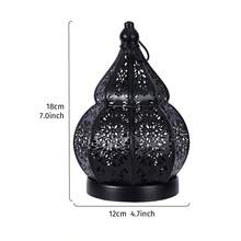 1pc European Style Metal Hollow Gourd Shaped Decorative Candle Holder Lamp, Suitable For Church Decor, Ramadan Lantern, Islamic Style, Moroccan Decor, Home Room Decor, Bar, Restaurant Decor, And Gift - Multicolor - View 15