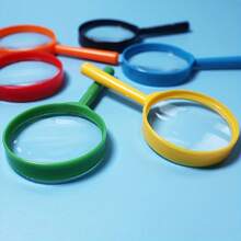 Plastic Handheld Magnifying Glass, Mini Magnifier For Science Class, Outdoor Observation, Party Fun Tool, Suitable For Decoration, Christmas Decoration