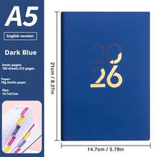 2025-2026新年除夕英语A5星空计划本，204张/408页，包含年度、月度、每周和每日计划，内置笔筒、书签、内袋，开学返校学生文具、商务办公笔记本 - A5 - 查看 19