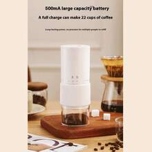 1 件升级版外部调节齿轮电动咖啡研磨机，500mah 自动咖啡豆机，可充电咖啡机，专业陶瓷研磨芯研磨机，38 级外部粗磨和细磨调节 - 彩色 - 查看 9