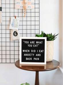 1 件黑色毛毡字母板墙饰，搭配优雅的深色木框和白色字母，高品质可互换字母牌，适用于家居装饰、励志名言、婴儿公告、价格清单、留言板，也适用于房间、卧室和圣诞节装饰。 - 彩色 - 查看 3