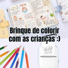 WJ116 Portable Wireless Bluetooth Thermal Printer Battery Powered Mini Printer - 1 ROSA+5 BOBINA ADESIVO - 查看 7