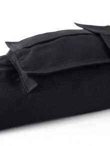 1 pieza Pantalones casuales de unicolor con cintura elástica para niños pequeños, adecuados para usar al aire libre en primavera y otoño