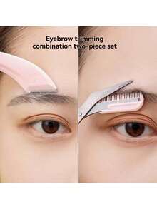 1/2/3pcs, Eyebrow Clippers/Crescent Shaped Eyebrow Trimmer, Blade, Novice Eyebrow Scraper, Male/Female Exclusive Set