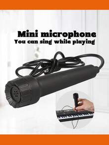 61键电子钢琴，带麦克风和USB接口，1.2厘米琴键尺寸，适合3岁以上儿童的入门级键盘，男孩女孩皆宜的音乐玩具，绝佳的圣诞节或生日礼物，61键黑色数码钢琴，适合早期学习，送给小音乐家的惊喜礼物