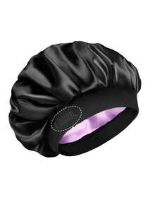 Reversible Satin Bonnet Cap, Adjustable Women Sleep Cap, Double-Sided Hair Care Cap