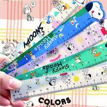 1 pieza Regla de acrílico de Snoopy de 15 cm de alto, regla de medición estética, artículos de papelería de escuela primaria, al por mayor transfronteriza (estilo aleatorio) - Multicolor - Ver 4