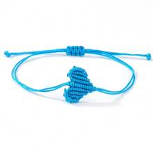 1PC/Colorful Jewelry Thread Woven Diagonal Knot Heart Bracelet/Ladies, Couples/Friends/Summer/Suitable For Daily Commuting, Holiday Parties, Gifts For Family And Friends, Birthday Gifts, As Well As The Preferred Gift For Ladies, Couples, And Girlfriends On Holidays