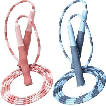 1pc 2.8M Bamboo Segmented Jump Rope, Fitness Jump Rope For Men And Women Weight Loss