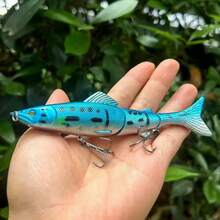 1 Set Fishing Lure Kit - Multi-Section Swimbait Lures With 3D Eyes And Laser Skin Hard Baits, Made Of ABS Material, Sharp Hooks, Targeting Aggressive Fish Species, Suitable For Freshwater And Saltwater Fishing, Freshwater Fishing Gear | Fashionable Swimbait | PVC Structure