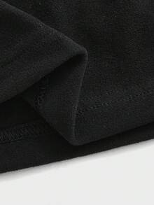 优雅休闲修身保暖高领长袖针织连衣裙，冬季连衣裙 - 黑色 - 查看 9