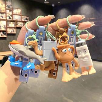 1 pezzo Portachiavi unico Tralalero Tralala, meme italiano "Brain Rot", accessorio per borse, squalo con scarpe, regalo meme, regalo statua "Brain Rot", accessori Ognissanti, regalo per la Festa degli Insegnanti