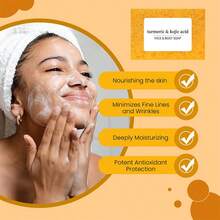 Turmeric Lemon Kojic Acid Soap,Suitable For Face, Bath And Facial Soap, Handmade Soap Cleanser,Exfoliating,Rich Foam Deeply Cleanses And Smoothens Skin
