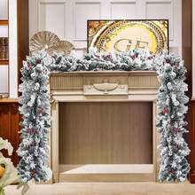 1pc, 9ft Artificial Christmas Pine Garland With Artificial Pine Tree And Red Artificial Berries, Christmas Wreath Decor, Suitable For Indoor Or Outdoor Decoration, Seasonal Holiday Wreath