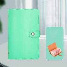 [Leather Currency Album] 50 Sleeves Large Capacity A6 Three-Ring Faux Leather Album For Currency Collection | Rectangular Banknote Storage Box For Coins, Stamps And Cards - Multicolor - View 15