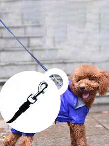 1 件便携式多功能伸缩狗自动牵引绳，中小型犬散步工具，不含电池，包含一卷便便袋，要开灯，您需要自行准备三节 AA 电池，宠物用品，宠物必备，宠物外出，宠物户外旅行，万圣节和圣诞节礼物