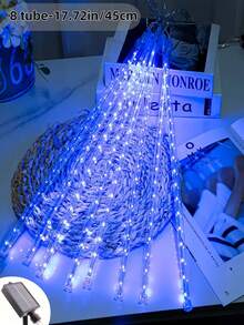 Outdoor Christmas Lights Meteor Shower Lights 8 Tubes 192/288LED Snow Falling Rain Drop Light -IP65 Waterproof, Dripping Icicle String Light For Christmas Tree Decorations Xmas Wedding Party, Blue,Multicolor,Warm White,White - Solar Led String Light - View 13
