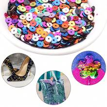 20g/Paket Payet PVC Bulat 4mm - Sekitar 3500 buah Payet Holografik, Cocok untuk Jahit DIY, Bordir, Kerajinan Tangan, Pakaian, Aksesoris, Pertunjukan Panggung, Dekorasi Pesta Festival - MultiWarna - View 3