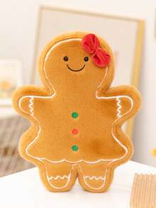 1 Stück Weihnachtsfamilien Weihnachtsbaum Deko, Lebkuchenmann & Haus Dekorative Zierkissen