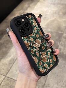 1pc Gingerbread Man Pattern Black Soft Shockproof Anti-Fingerprint Full Coverage Phone Case Compatible With IPhone 16 ProMax/16/16 Pro/16 Plus/15/15 ProMax/15 Pro/11/12/13/14 ProMax/11 Pro/11 ProMax/12 Pro/12 ProMax/13 Pro/13 ProMax/14 Pro/14 ProMax/16 ProMax/16/16 Pro/16 Plus, Minimalist Creative Design - متعدد الألوان - مشاهدة 2