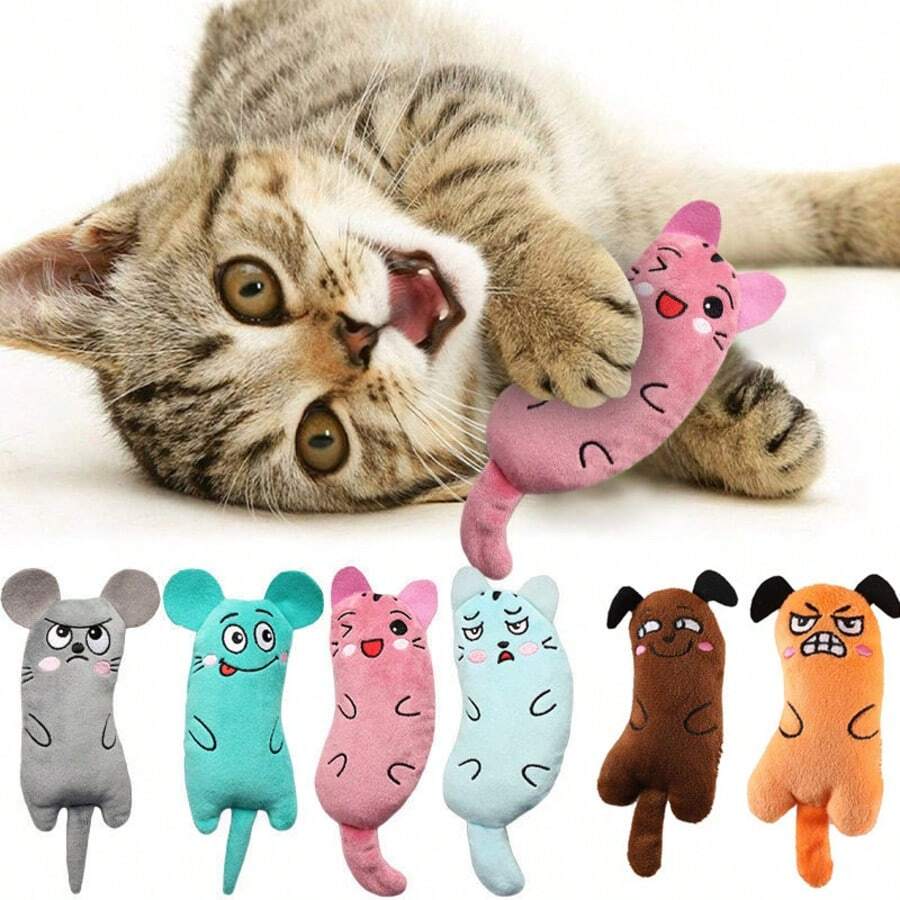 Đồ chơi mèo dễ thương, Đồ chơi nhồi bông tương tác thú vị cho mèo, Đồ chơi nhai mèo mini, Đồ chơi chuột nhai cho mèo nhỏ, Đồ chơi tự giải trí cho mèo, Đồ chơi giấy nhăn đáng yêu cho mèo