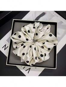 2 Stücke Haargummis im Polka Dot Stil, modische Haraccessoires, vielseitig einsetzbare elastische Haarbänder für Pferdeschwänze & Dutt, Haargummis, Lässig, zum Gesicht waschen, Make-up, Zuhause, Gym Frau Accessoires