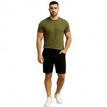 Kit Of 3 Classic Modal T-Shirts, Quality And Durability For Men, Modella - BROWN+WINE+GREEN - View 4