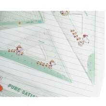 SNOOPY 1 Piece Acrylic Ruler Set With Four Pieces, Student Stationery Exam Tool