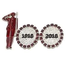 Auf dass wir nicht vergessen Rote Emaille Blumen Mohn Brosche Rucksack für Schule Büro Accessoires Hemden Jacken Schmuck Weihnachten Halloween Kleidung Anstecker Lustig Süß Lehrer Geschenke