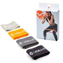 Kit Of 4 Elastic Bands Multifunctional Exercise Yoga Physiotherapy Mini Bands Vollo – Functional Training, Strength And Resistance At Home Or At The Gym - Varied - View 6