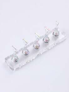 Supporto per unghie in acrilico, supporto espositore per punte delle unghie, supporto per esercitarsi sulle unghie, supporti per esercitarsi sulla pittura delle unghie, supporti per manicure fai-da-te, salone per unghie - Trasparente - Visualizzare 15