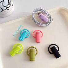 10-Piece Set Of Durable Cable Protectors - 2-In-1 Anti-Breakage Organizer For Usb-C/Lightning/Micro Usb, Loop Design, Data Cable Protector, Silicone Protective Cable Breakage Protector For Mobile Phone Chargers, (Random Colors) - Multicolor - View 3