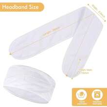 SINLAND Spa Headband For Women 3 Counts Adjustable Makeup Hair Band With Magic Tape,Head Wrap For Face Care, Makeup And Sports - 多彩*3 - 查看 6