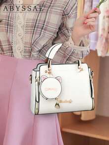 Fashionable Women's Handbag, Sweet And Ladylike, Korean-Style Leisure And Personality, Cat Single Shoulder Crossbody Bag, Tote Bag Fashionable And Versatile,  And Fashionable Women's Handbag, Cute And High-Quality Versatile Fashion Popular Daily New Handbag Single Shoulder Bag.Travel Accessories,Halloween,Halloween Decor,Fall Decor[US Local Warehouse] - 彩色 - 查看 5