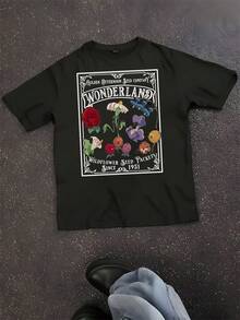 Alice In Wonderland Golden Afternoon Seed Company T-Shirt - 黑色 - 查看 1