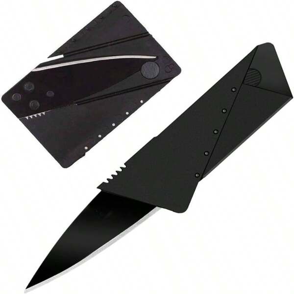 Navaja Tctica Color Negra En Forma De Tarjeta De Crdito