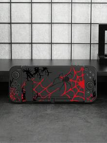 1pc Halloween Elements Spider, Spider Web Pattern Protective Case, Storage Bag, Bonus Skull Joystick Cap, Compatible With Switch2/Switch NS/Switch OLED, Accessories Compatible With Switch/Switch 2 Gaming Console, Full Set Including Storage Bag, Card Slot Base Shell, Switch Protective Case, Protect Your Gaming Console, Best Gift For Friends And Family On Halloween - Multicolor - View 16