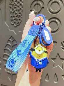 Minions Minions Secret Agent Series Keychain Cute Cartoon Figure Keyring Couple Bag Pendant Small Gift Fall Y2K