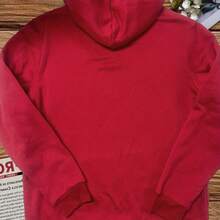 Hoodie Victory Cross Men's Casual Hoodie - Black With White Font, Loose Style, Long Sleeve, Zipper Cap, Non-Stretch Fabric, Great For Casual Clothing, Casual Hoodie | Bold Font Hoodie | Non-Stretch Hoodie - Black - View 7