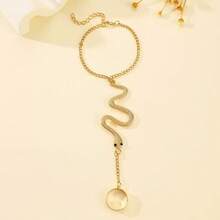 Ladies' Thin Gold Bracelet, 14K Gold-Plated Ring Chain, Rhinestone Beaded And Prong-Set Diamond Bracelet, Stylish And Simple Accessories, Mother's Day Gift For Mom, Adjustable