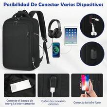 Lubardy Mochilas para Hombre y Mujer Mochila para Laptop 15,6 Pulgadas Mochila Viaje Mochilas Resistente al Agua Negra para Juveniles Universitaria - Negro - Ver 4