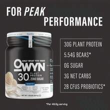 OWYN Only What You Need Pro Elite Vegan 30g Plant-Based High Protein Powder, Zero Sugar (Vanilla, 29 Lbs) - Tên hương vị - Xem 2