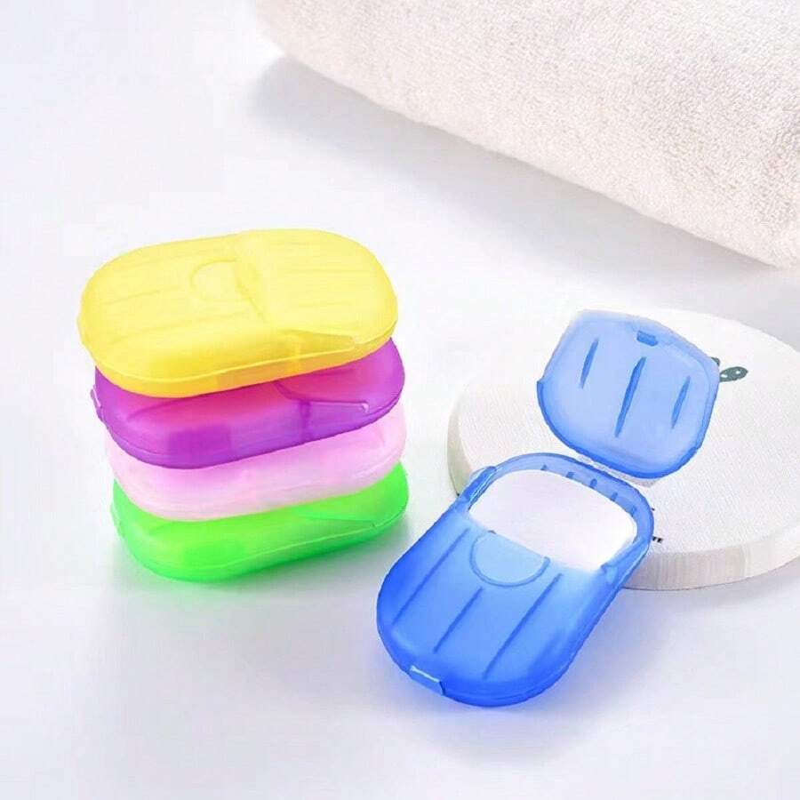 Portable Paper Soap Outdoor Hand Washing Soap Sheet Paper Soap Sheet Creative Carry With You - 彩色 - 查看 1