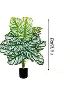 1pc 60cm-125cm Elegant Artificial Monstera Plant - Ideal For Home And Office Decor, Anniversary And Holidays (Christmas, Easter, Thanksgiving) - Indoor And Outdoor Use, Pot Not Included, Turtle Shaped Decor (Multi-Color Options) - Dark Green - View 11